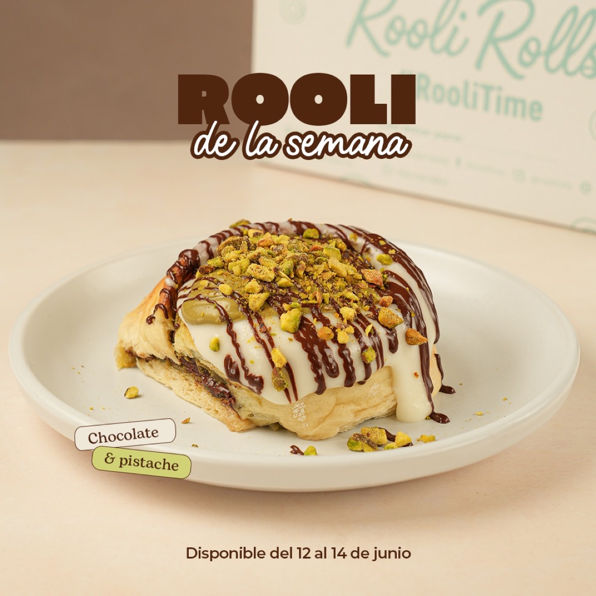 Rooli de la semana: Chocolate y pistache